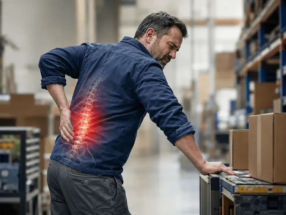 Herniated or bulging disc injury — common work-related back injury